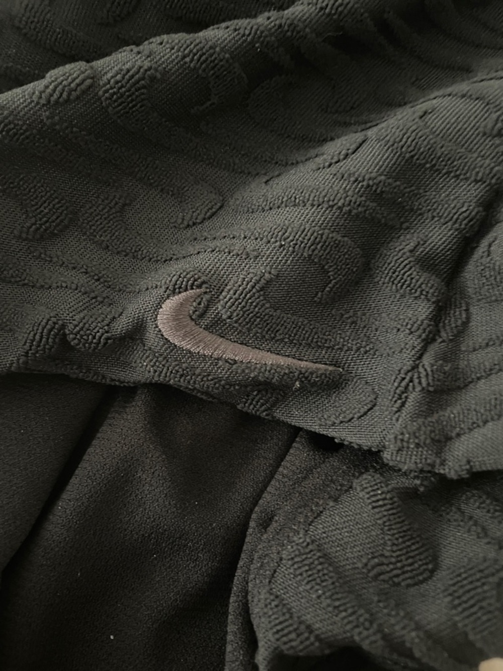 ♥️Nike♥️ Black One Piece Swim Suit with Embossed Logo  Size (Med) - Picture 5 of 9